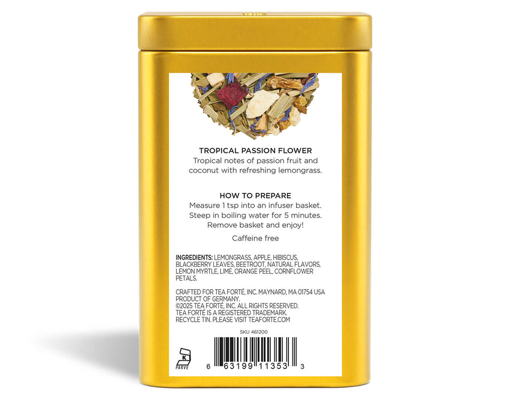 Tropical Passion Flower Loose Leaf Tea Canister